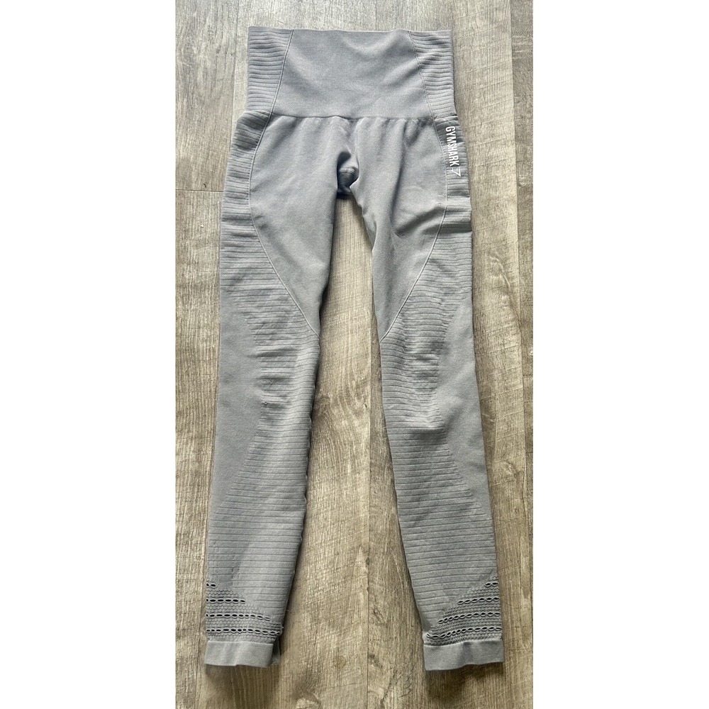 Gymshark Training Workout Gym Leggings Pants  Gray Textured Women's‎ XS